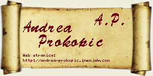 Andrea Prokopić vizit kartica